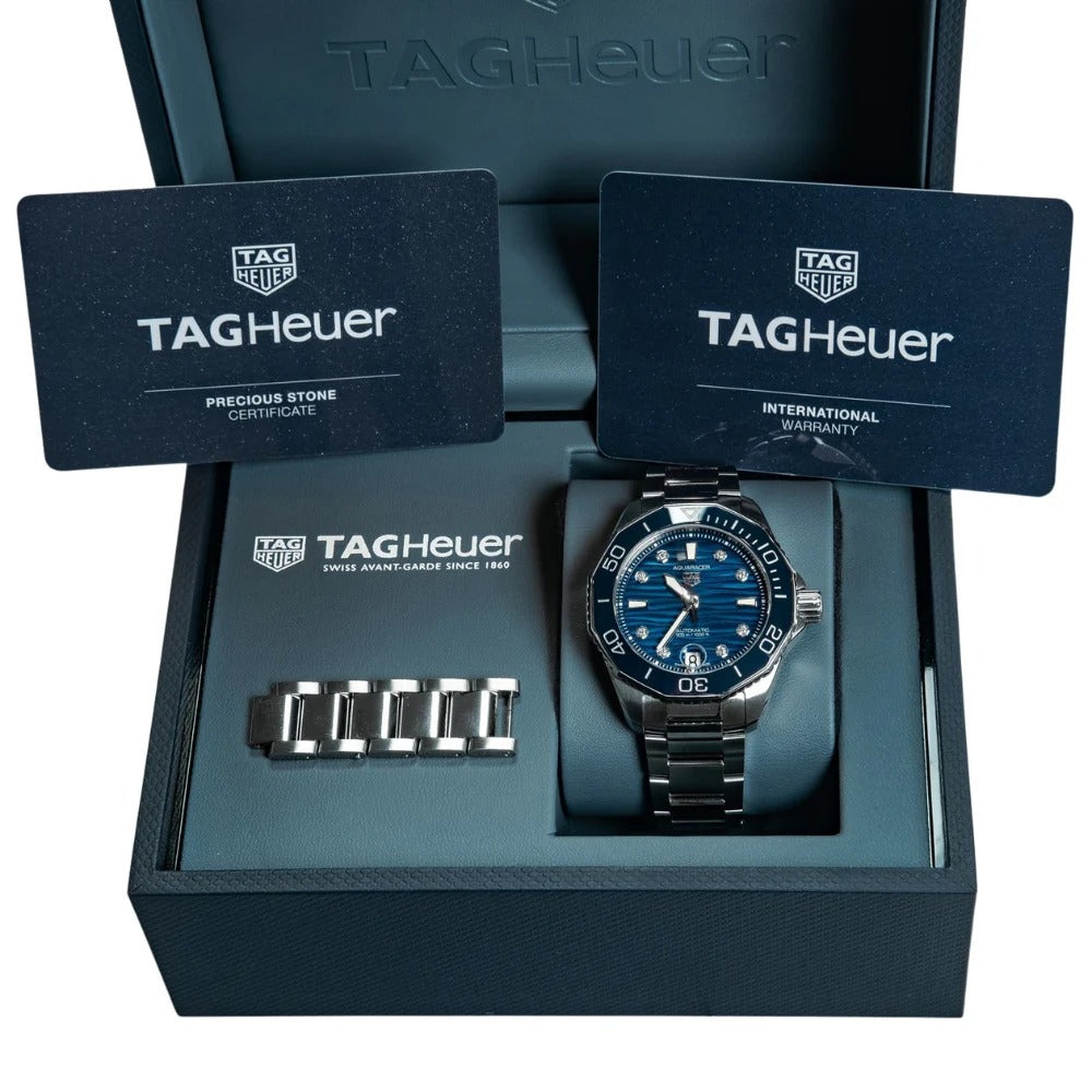 TAG heuer Aquarecer Professional 300 Automatic Date Blue Dial 36mm