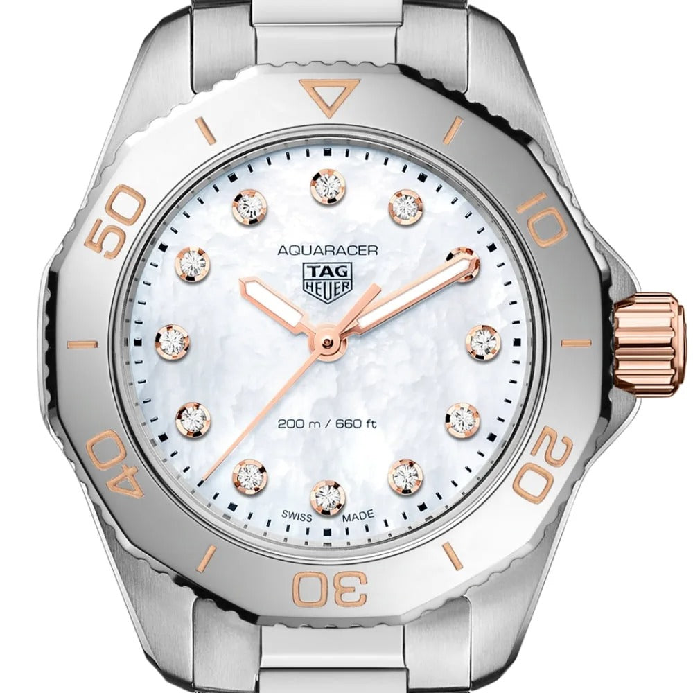 TAG heuer Aquaracer Professional 200 White Mother of Pearl Dial 30mm
